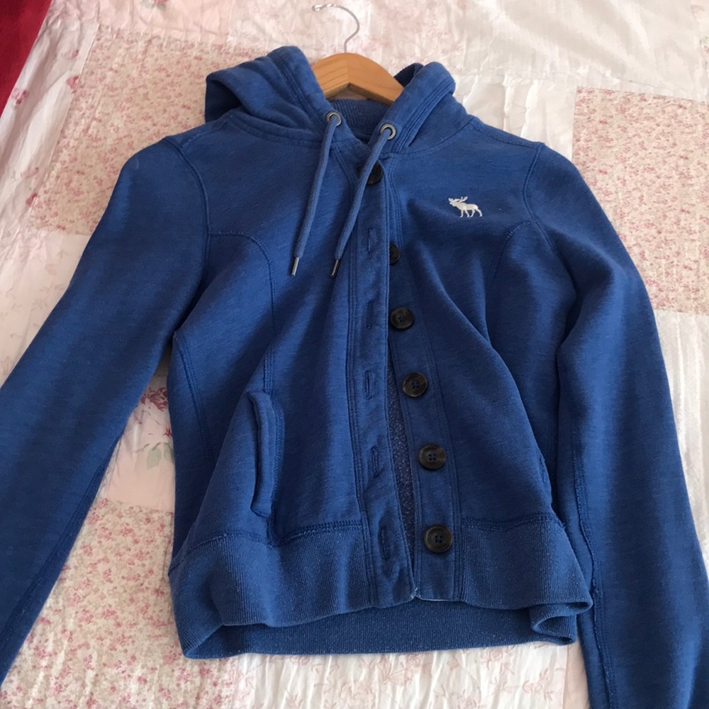 Fleece button up hoodie